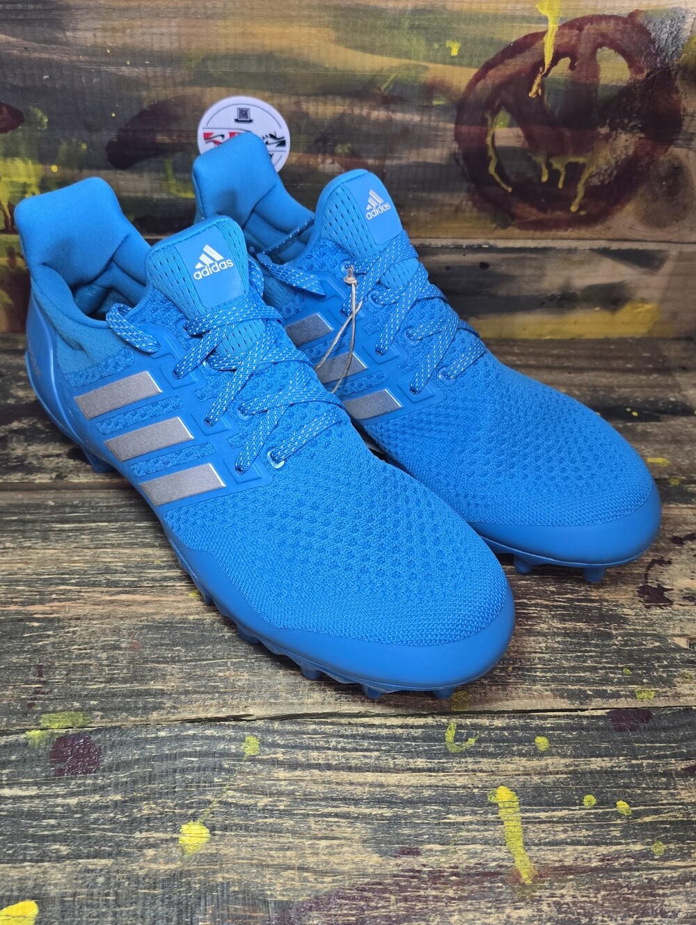 adidas Ultraboost Ultra Boost Football Blue Cleats  Men's Size 10.5 JP7412 New - Picture 3 of 8